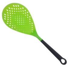 15" Handheld Strainer Scoop Colander Skimmer Spoon w/ Long Handle - Green