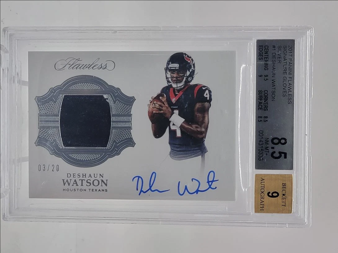 Deshaun Watson Panini Flawless Signature Gloves #SGDW Silver