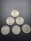 6 Walking Liberty Half Dollar 90% Silver 1918, 1941, 1942, 1943, Unknown