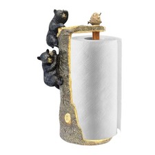 Black Bear Climbing Tree Paper Towel Holder  ...