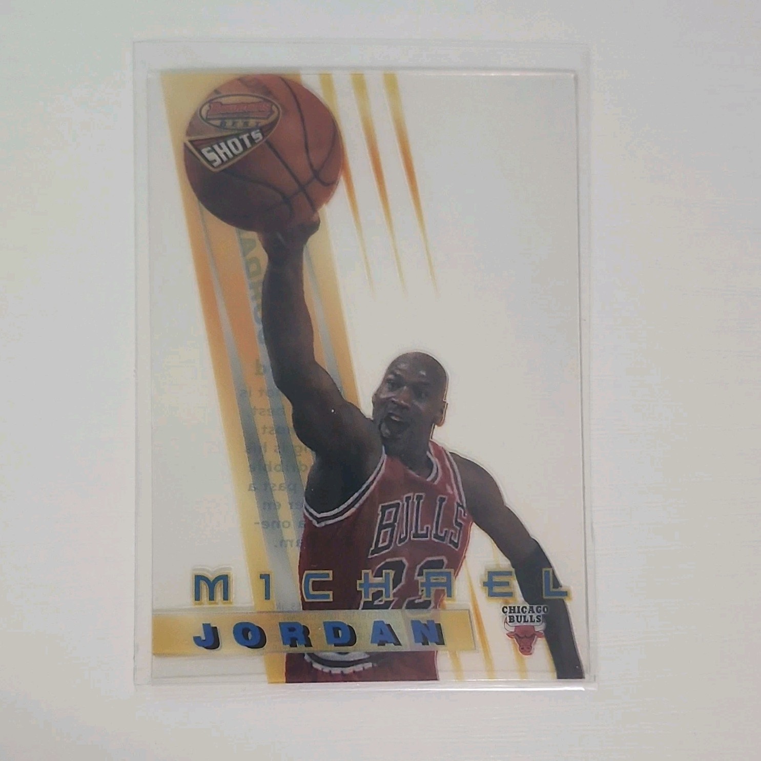 1996-97 Topps Bowman's Best Michael Jordan #BS6 Shots Insert Refractor Bulls