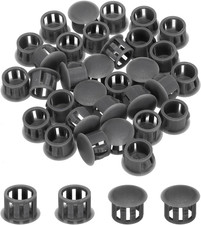 32PCS 13mm 1/2" Dark Gray Plastic Hole Plugs, Flush Type Panel Hole Plugs Inser