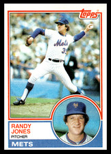 1983 Topps Randy Jones #29 New York Mets MLB Baseball Base Set