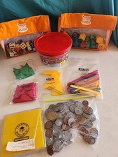 Lot Math Manipulatives ETA Cuisenaire Rainbow Fraction Learning Resources Coins