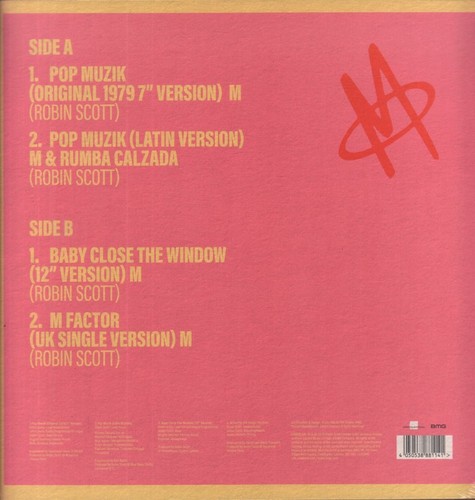 M / Robin Scott Pop Muzik 12" vinyl Europe BMG 2023 limited edition 4 track Red - Picture 2 of 2