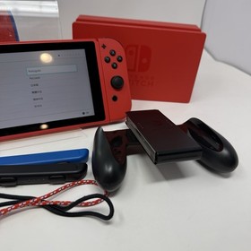 Nintendo Switch Console Mario Edition Console Bundle Red Joycons 128gb Micro SD