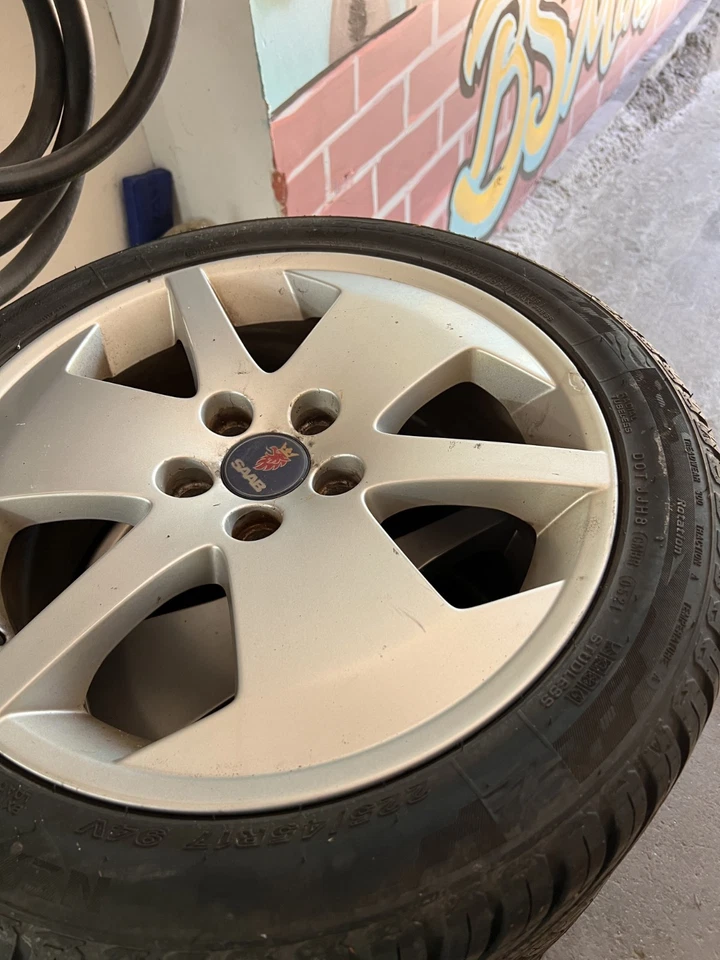 Saab Vector Felgen 4 Stück 5392287 / 400131579 Guter Zustand mit Bereifung - Bild 4 von 4