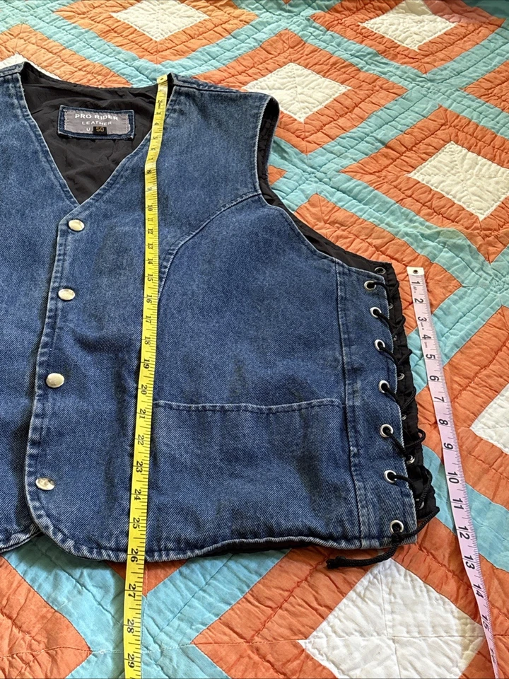 Chaleco Jeans Pro-Rider Cuero EE. UU. ~ Talla 50 Foto 3 de 4