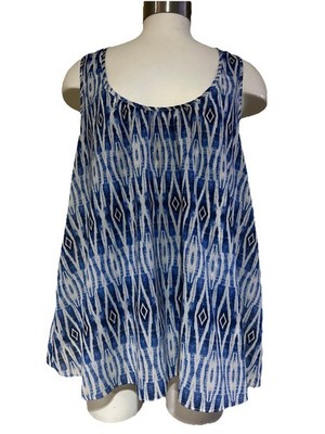 Meadow Rue Anthropologie Multicolor Tank Top Tribal Boho Blue Layered L