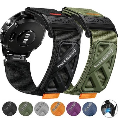 Quick Fit Nylon Armband für Garmin Fenix 8/7X Sapphire/6/6X Pro/5/5X Plus 3/3 HR