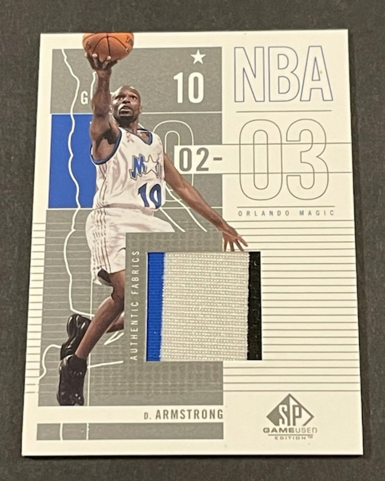 2002-03 SP Game Used Ed. #70 Darrell Armstrong 3-Color Game Worn Jersey Magic