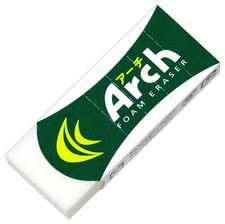 Sakura Arch Evolutional Foam Erasers, 5-Pack, White Japan Imported