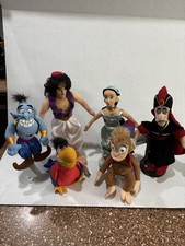 Disney Store Aladdin Jasmine - Jafar Abu Genie Iago Bean Bag Plush Lot