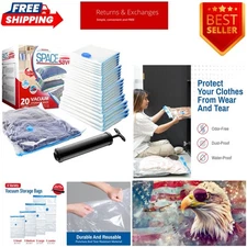 20-Pack Variety Vacuum Storage Bags for Comforters, Blankets & Clothes – Vacu...