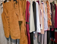 23 Pc 70s Fall Winter Vintage Women Clothing Lot For Resale Dress Pants Skirts