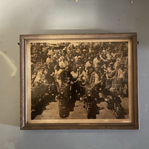 BMW Motorcycle 1957 Rally Framed Photo 8x10