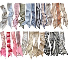 Fashion Scarves Women Neck Purse Scarf Headband Bag Hair Accessories 24 PCS