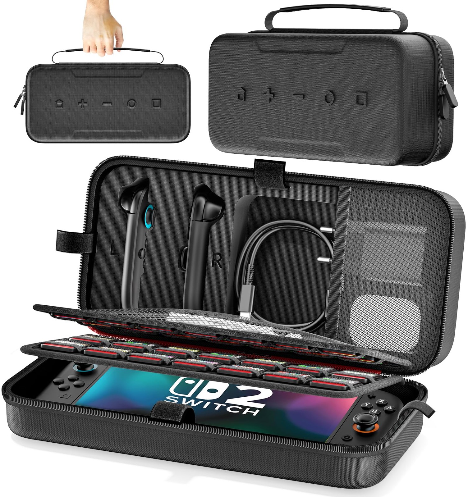 Étui de Protection Rigide pour Nintendo Switch 2 Anti-Choc EVA