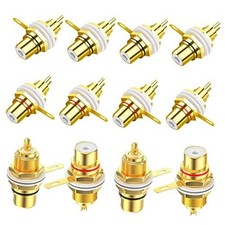 Solderable RCA Panel Mount Plug Female Jacks Socket Connector Chassis