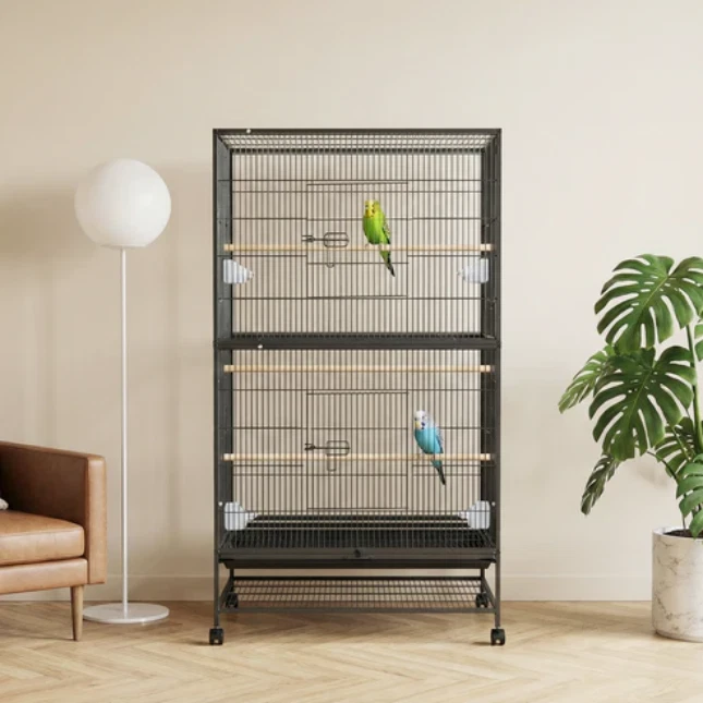 [NEW] Garvee 61 Inch Large Bird Cage, Bird Cage with Rolling Storage Stands
Opens in a new window or
