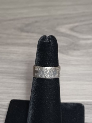 Antiker 1893 Gorham Sterlingsilber Columbian Exposition Ring-El Anillo Ysabel