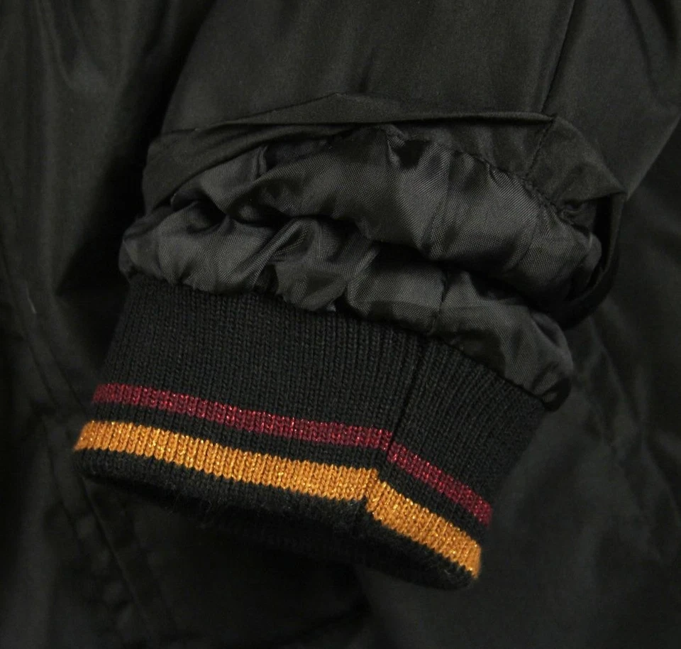 Chaqueta London Fog Niñas M 10/12 Puffer Acolchada Imitación Piel Capucha Cremallera Completa Negra $125 Foto 4 de 4