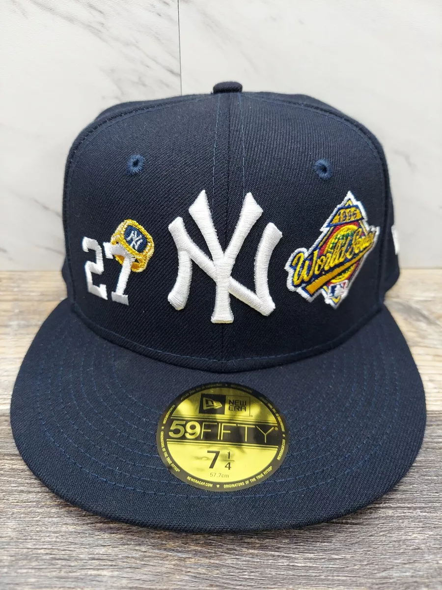 New Era New York Yankees 59FIFTY Count The Ring Fitted Patch Hat Cap Size 7 1/4