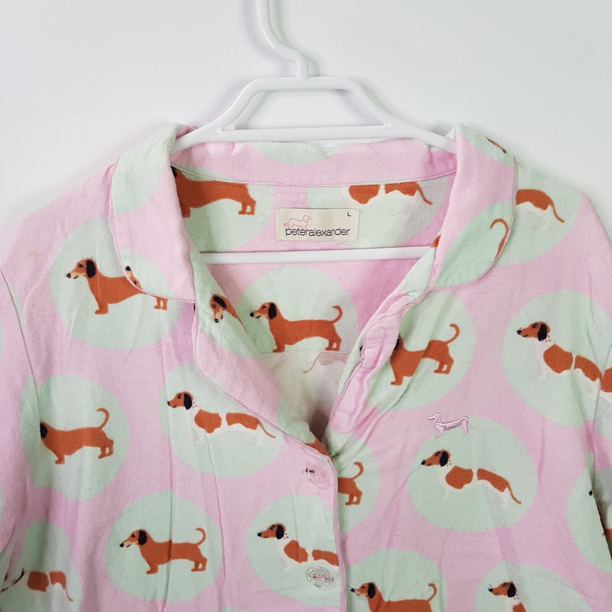 Print Dachshund Flannel Pajamas Peter Alexander Dachshund Flannel