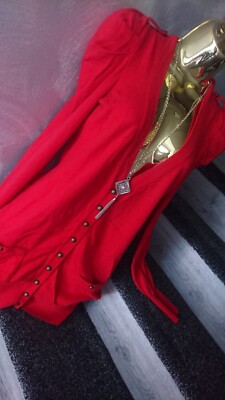SCHÖNE ROTE OASIS DAMEN LONG CARDIGAN GR. S GR. 8 EUR 36