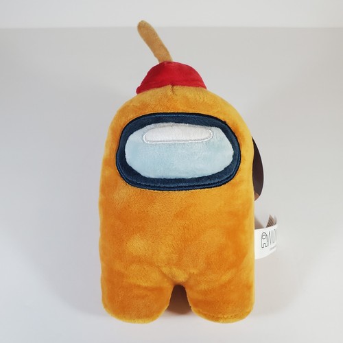 Toikido Among Us Series 2 7" Orange Crewmate Plush Toy with Plunger Hat