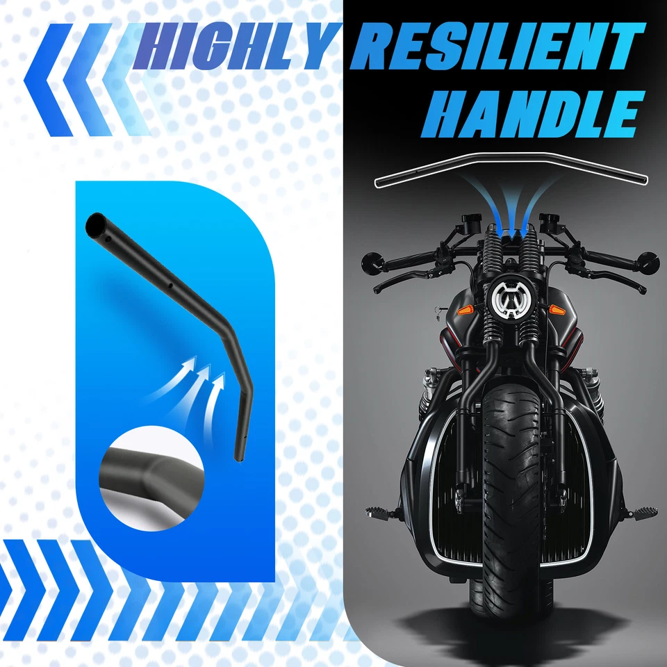 1" Universal Motorcycle Drag Bar Handlebar For Harley Sportster S XL 1200 XL 883 - Image 3 of 4