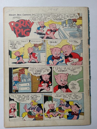 Dell Comics Four Color #182 PORKY PIG in EVER-NEVER LAND Good Feb 1948 - Bild 2 von 2