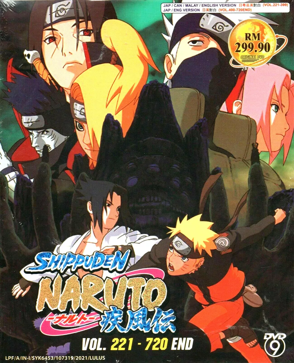 Naruto Shippuden Episodes 1 - 500 Complete Series English Dub on 54 DVDs