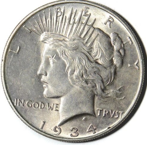 1934-D $1 Peace Silver Dollar ~ AU