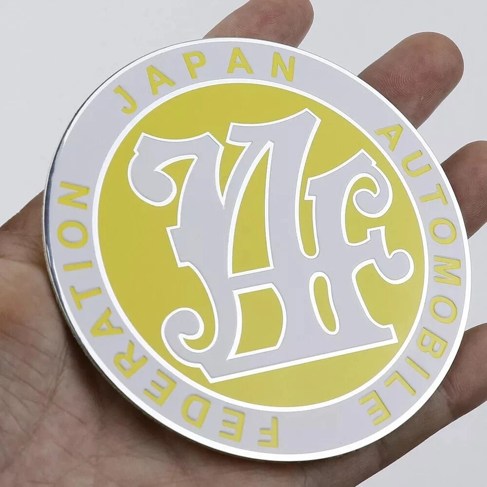 Pegatina calcomanía emblema carrocería carrocería carrocería Japón JAF aluminio 3D JAF Foto 4 de 4