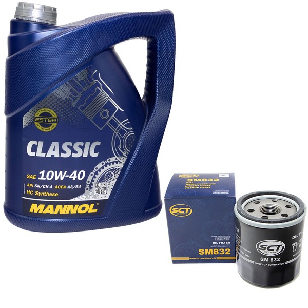 MotoröL Set 10W-40 5 Liter + ÖLfilter SM 832 FüR Dacia Logan Sandero-image