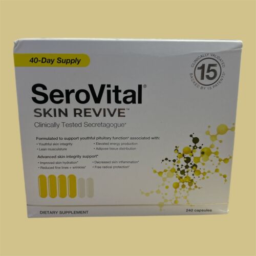 SeroVital Clinically Tested Secretagogue Skin Revive 40-Day Supply 11/26 #B15
