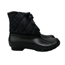 Sperry Top-Sider Saltwater Sherpa Black Duck Boots Women's Sizes 5 - 9.5 M