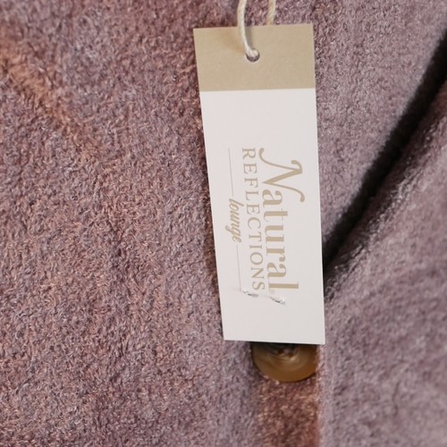 Neu mit Etikett Natural Reflections Plüsch-Cardigan rosa taupe Damen M - Bild 11 von 14
