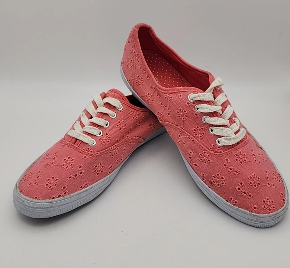 Tênis feminino City Sneaks de lona rosa sem marcação tamanho 9,5 - Imagem 2 de 4