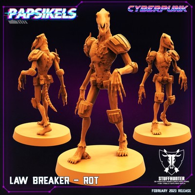 Law Breaker - Rot  - Papsikels - Cyberpunk  Sci-Fi 28-32mm