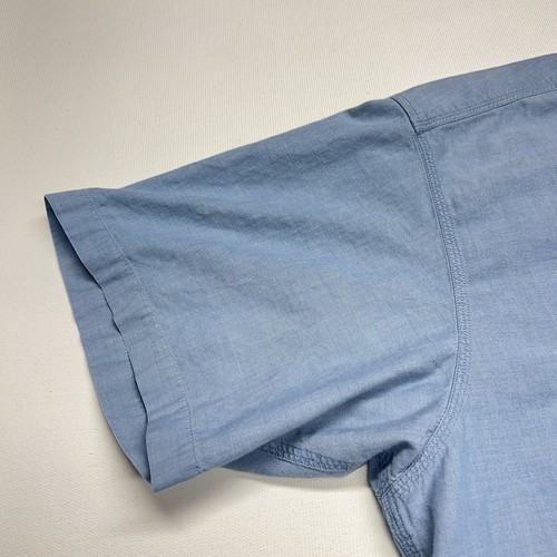 Cabelas Button Down Shirt Mens 2XL Blue Short Sleeve Outdoor Gear Casual - Picture 3 of 24