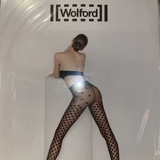 Wolford Dolly Dots Tights Color:  Sahara/Black Size: Small 18900