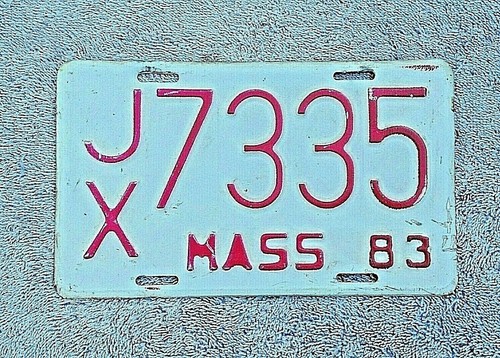 1983 Massachusetts Motorcycle license plate Tag # JX 7335 Expired 3 yrs - Picture 4 of 5