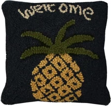 Home Collection by Raghu Black Pineapple Welcome Pillow Cover, One Size