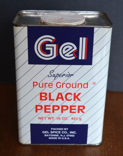 De colección Gel Spice Co. Lata Pura Molida Pimienta Negra VACÍA 16 oz. - Imagen 5 de 8