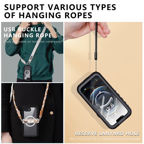 IP68 Waterproof Shockproof Underwater Diving case For iphone 16e / se 2025 6.1" - Picture 10 of 19