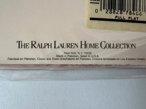 Vintage Pink Fairchild Full Flat Estate Sheet by Ralph Lauren- 280 Thread Cotton - Picture 8 of 13