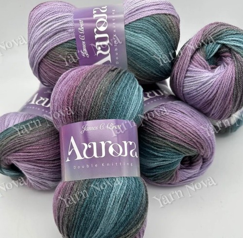 James C Brett Aurora Double Knitting Crochet Yarn Wool - 5x100g Balls - AU04 - - Picture 8 of 12