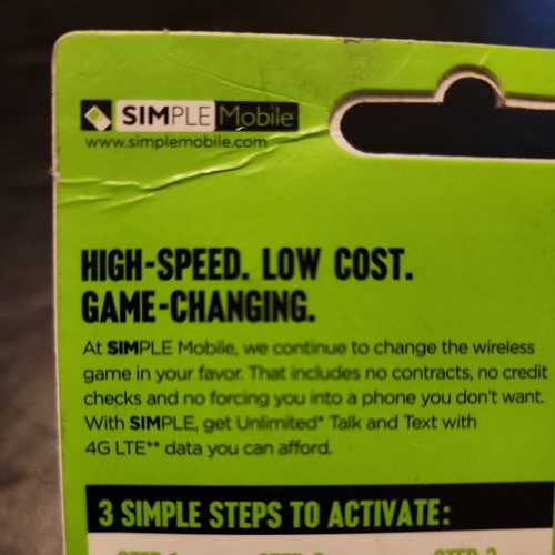 Simple Mobile BYOP Dual SIM Card for Unlocked GSM Android iPhone - Picture 6 of 12